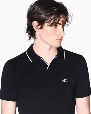 AIX JOHNNY COLAR POLO SHIRT BLACK