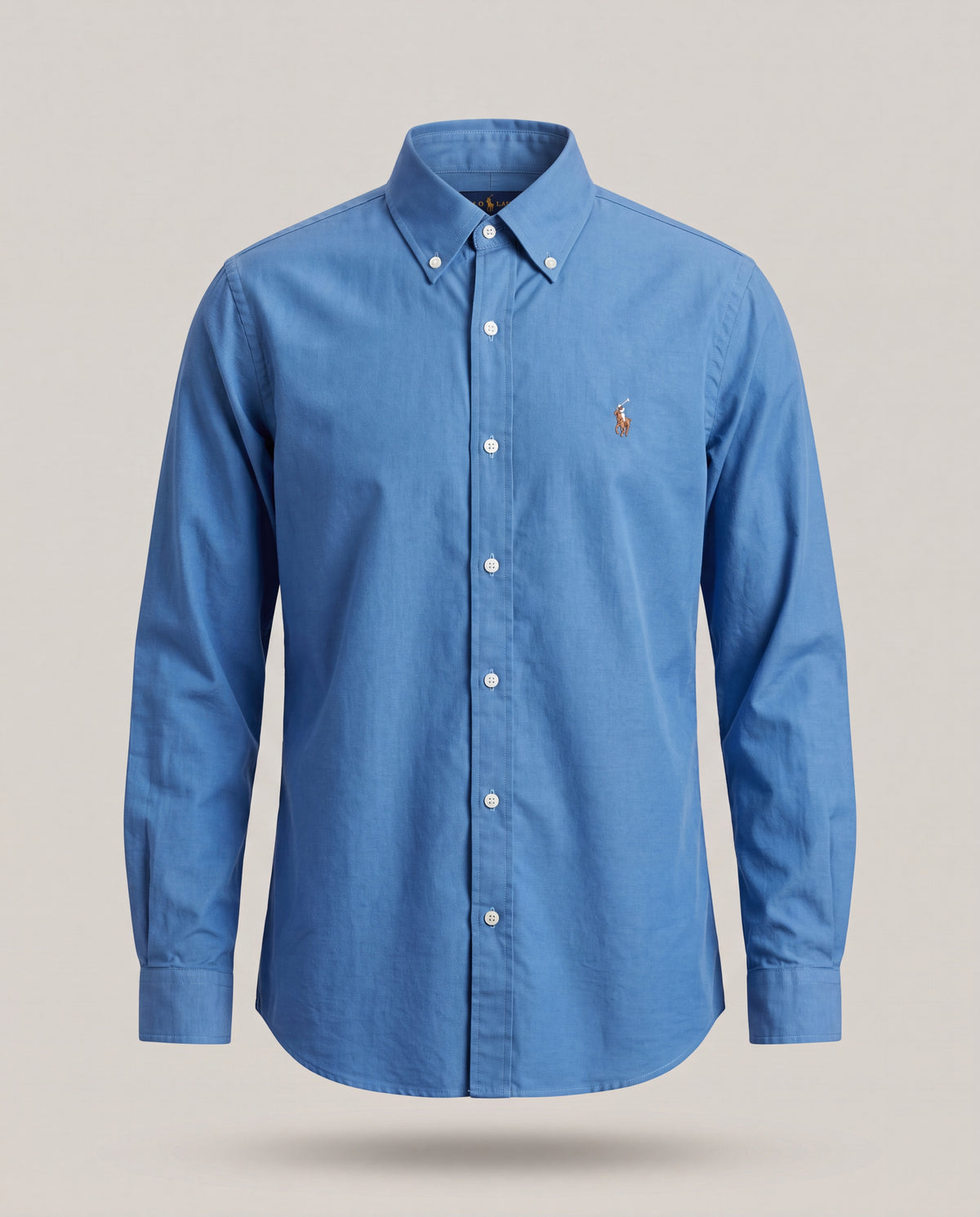 PRL BLUE BUTTON DOWN SHIRTPLAIN