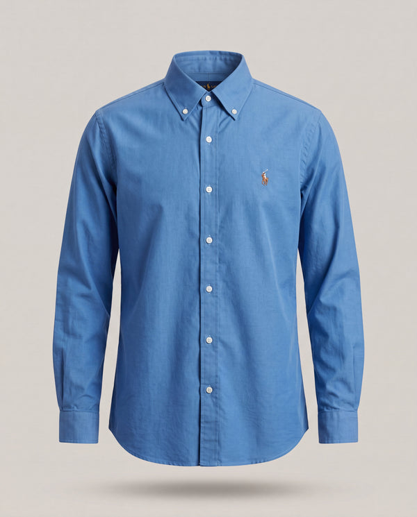 PRL BLUE BUTTON DOWN SHIRTPLAIN