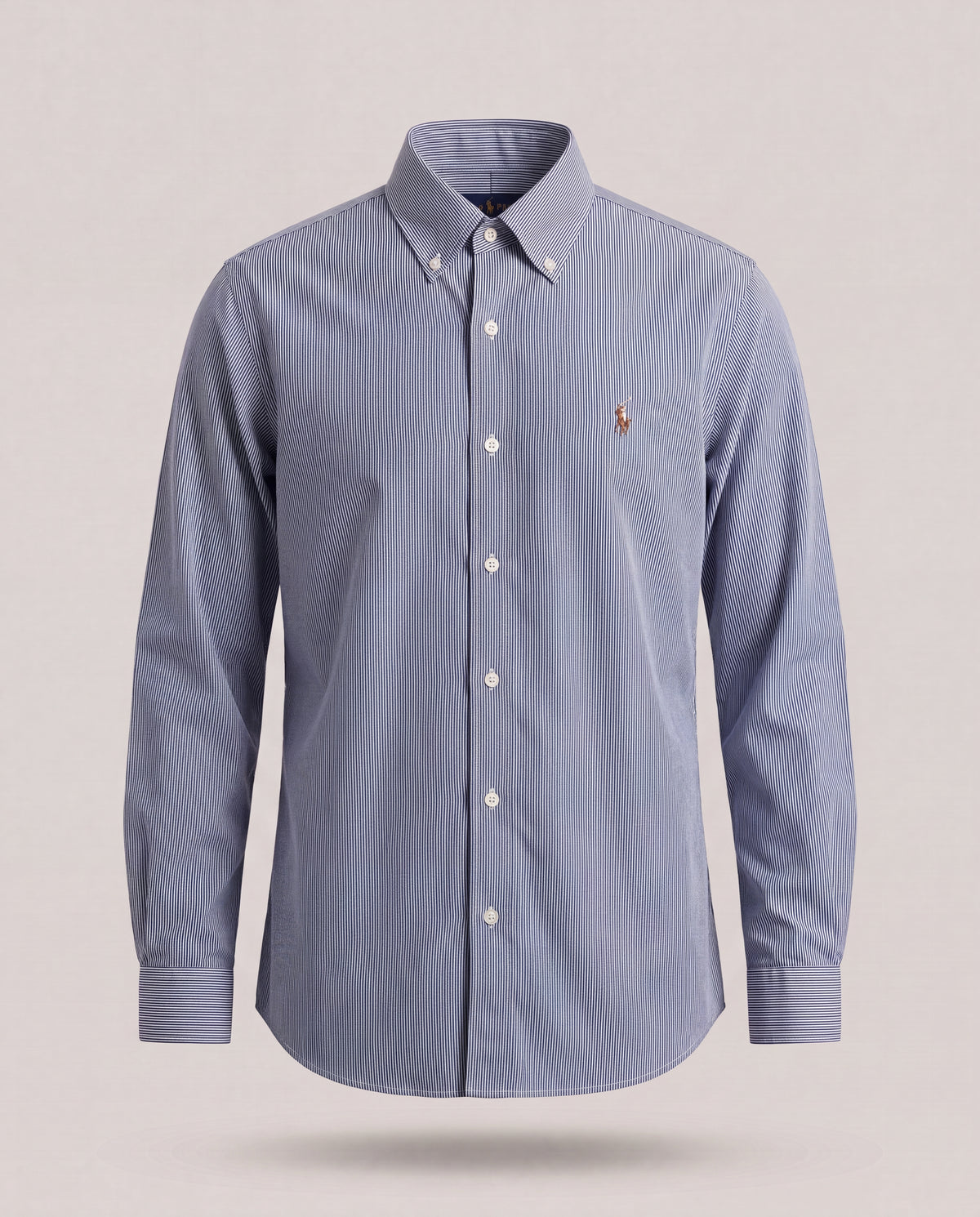 RL NAVY PINSTRIPE SHIRT