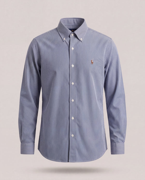 RL NAVY PINSTRIPE SHIRT
