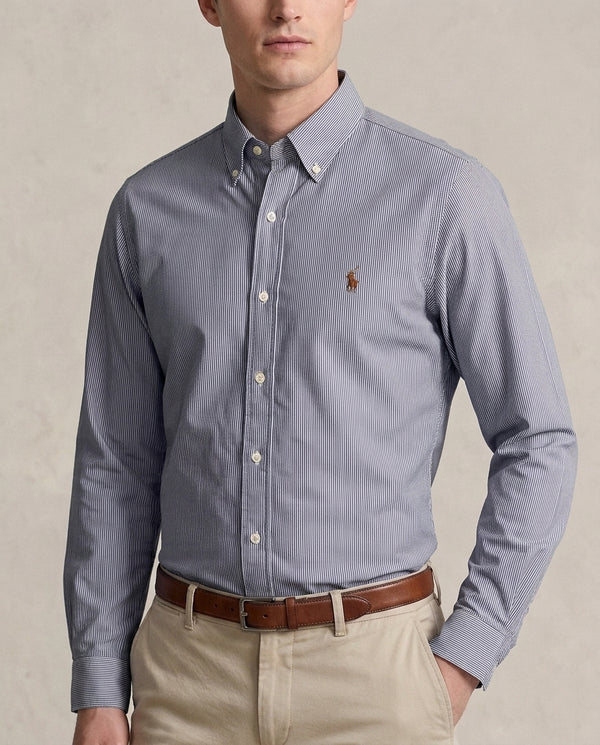 RL NAVY PINSTRIPE SHIRT