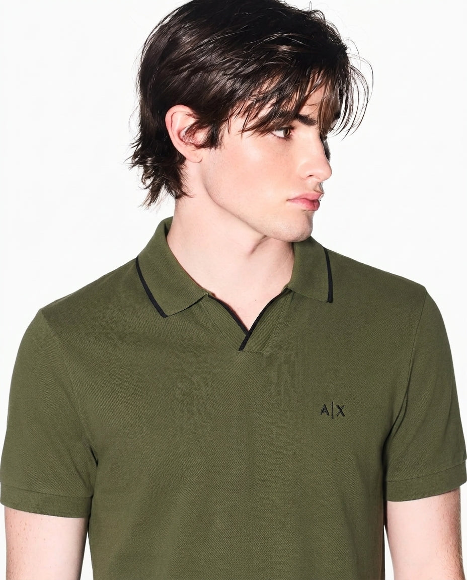AIX JOHNNY COLAR POLO SHIRT OLIVE GREEN