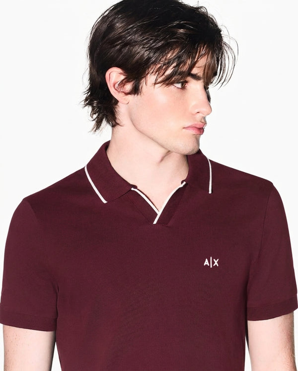 AIX JOHNNY COLAR POLO SHIRT BURGUNDY