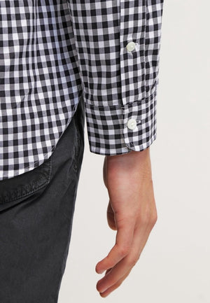 PRL CHECK BLACK BUTTON DOWN SHIRT