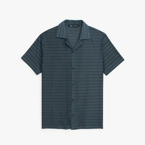 ZRA CUBAN COLLAR DARK GREY SHIRT